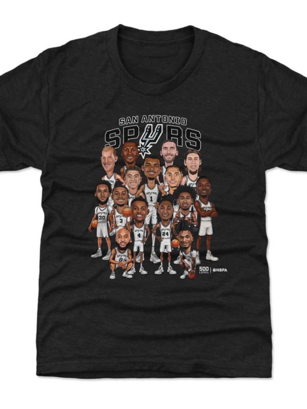 San Antonio Spurs Youth Small 500 LEVEL T-Shirt NWT